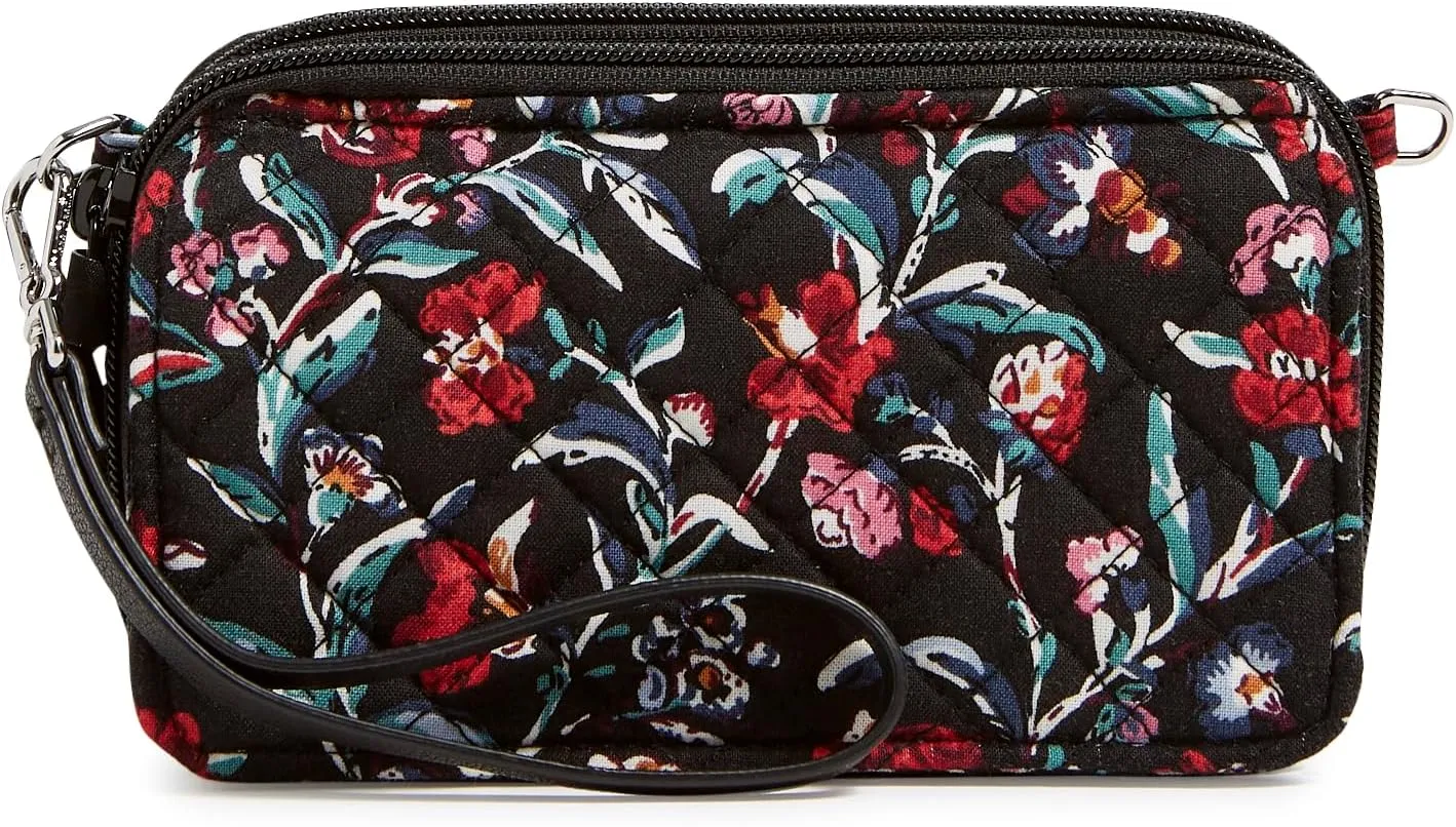 Vera Bradley Women's Cotton All in One Crossbody Purse with RFID Protection