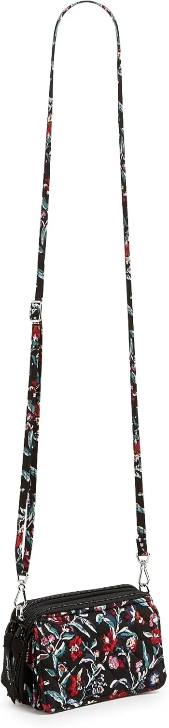 Vera Bradley Women's Cotton All in One Crossbody Purse with RFID Protection