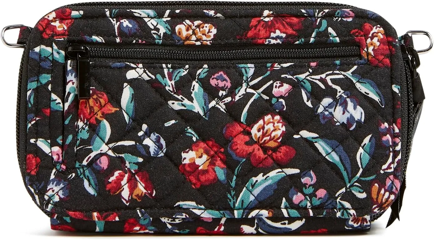 Vera Bradley Women's Cotton All in One Crossbody Purse with RFID Protection