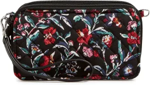 Vera Bradley Women's Cotton All in One Crossbody Purse with RFID Protection