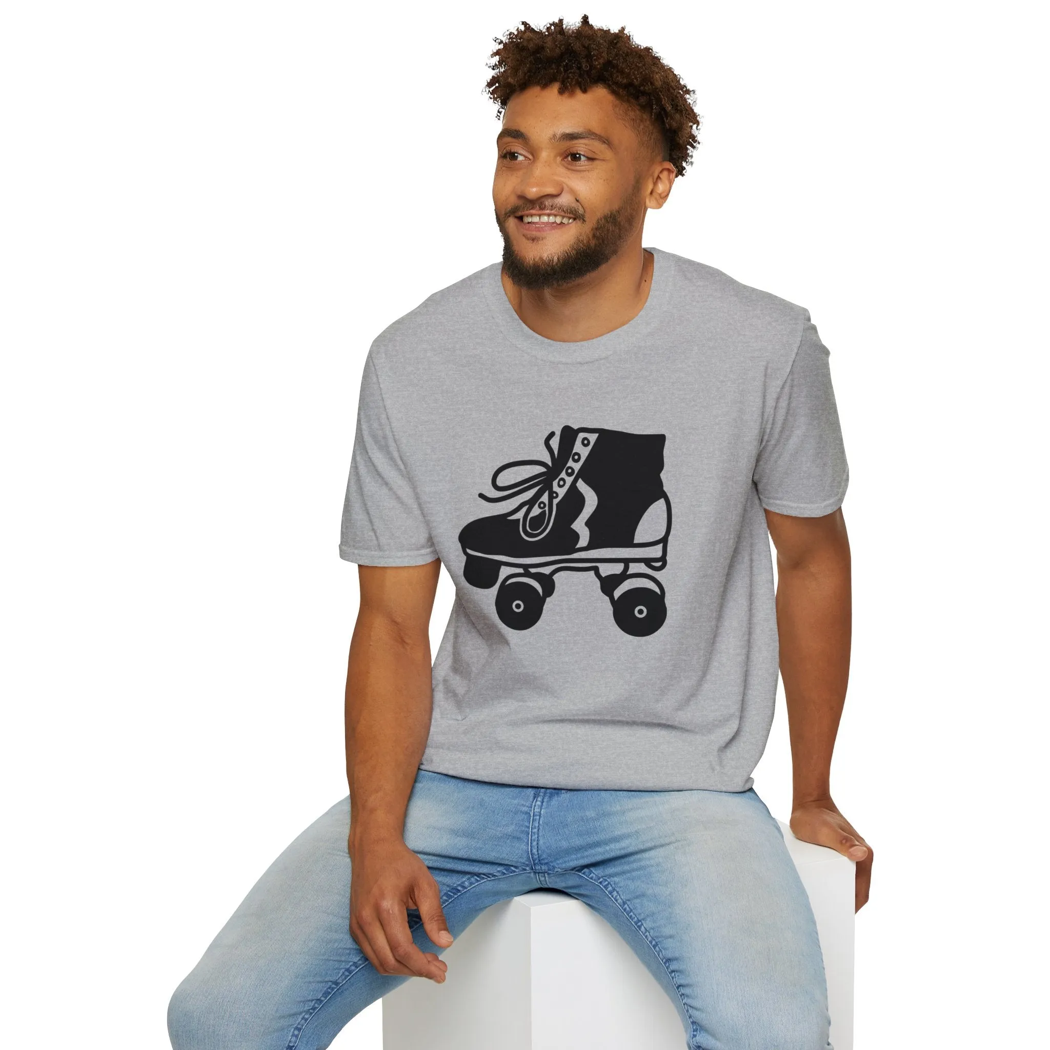 Vintage Roller Skate - Unisex Softstyle T-Shirt - Skater - Roller Skate - VSCO