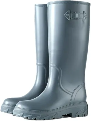 Woman High Water Boots Rain Rubber Shoes Waterproof Galoshes Garden Work Rainboots