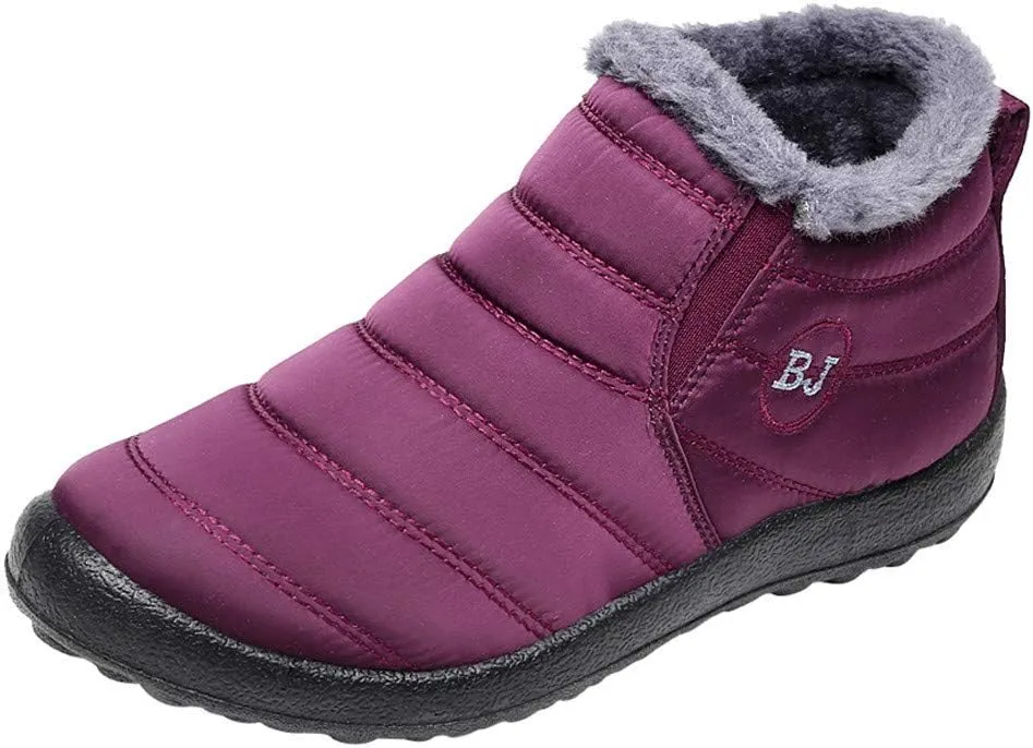 Women Snow Boots Waterproof Womens Waterproof Winter Ankle Boots Womens Wide Width Snow Boots Tall Women's Winter Ankle Booties Botas TRmicas Para Mujer Antileslisante