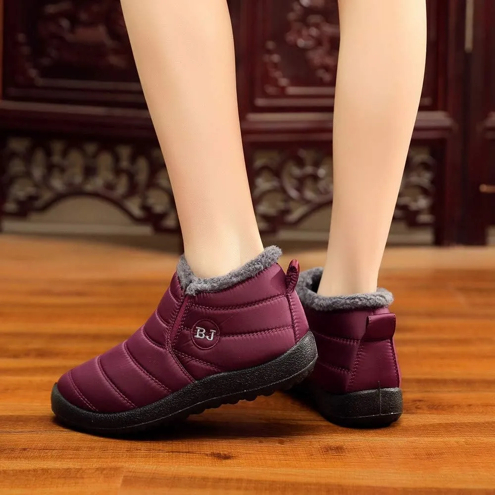 Women Snow Boots Waterproof Womens Waterproof Winter Ankle Boots Womens Wide Width Snow Boots Tall Women's Winter Ankle Booties Botas TRmicas Para Mujer Antileslisante