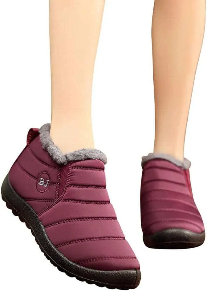 Women Snow Boots Waterproof Womens Waterproof Winter Ankle Boots Womens Wide Width Snow Boots Tall Women's Winter Ankle Booties Botas TRmicas Para Mujer Antileslisante