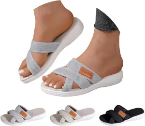 Women's Breathable Mesh Sandals 2025 Fashion Orthotic Slides Ladies Lightweight Athletic Sandals Comfortable Slippers