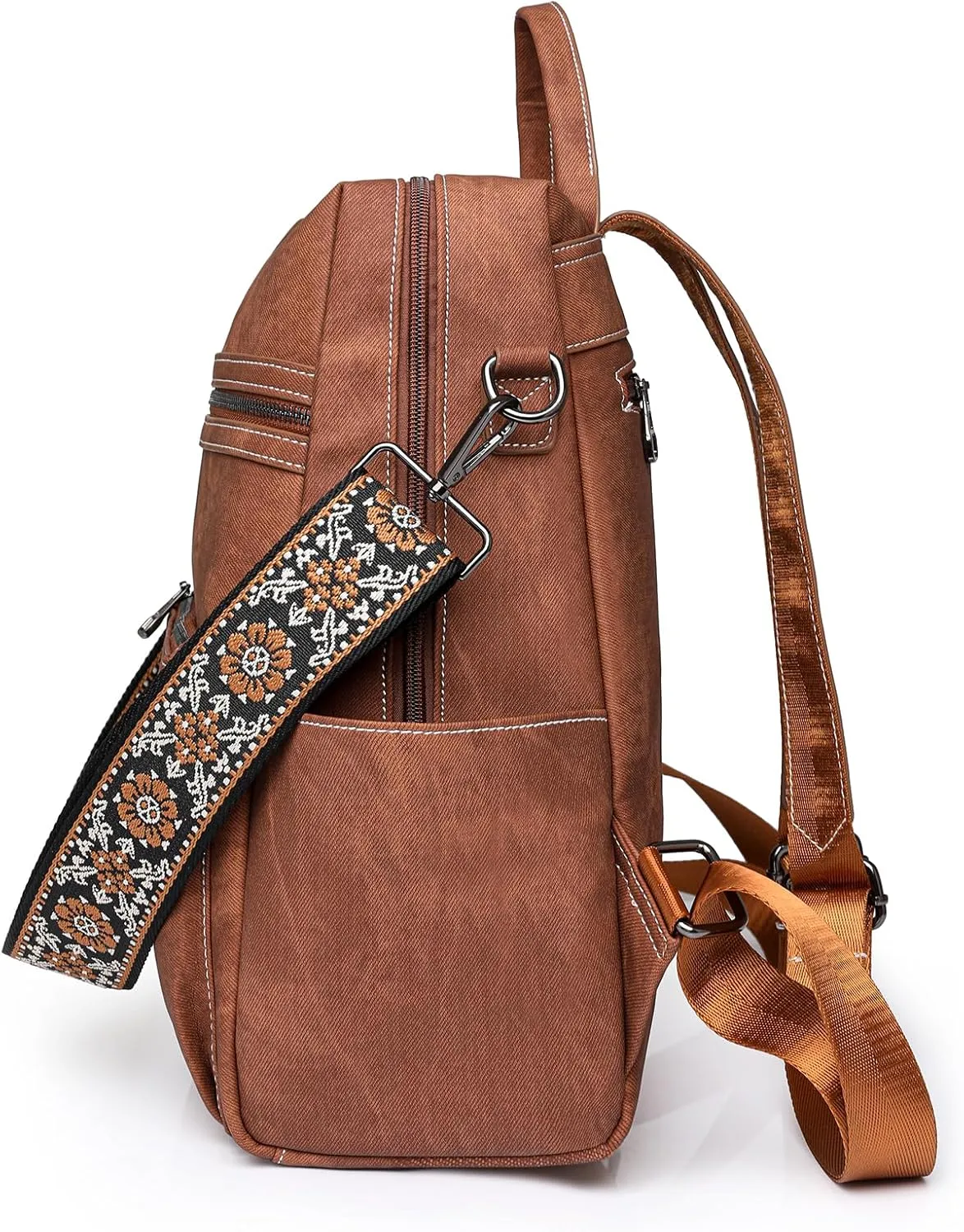 Women's Fashion Backpack Purse Multipurpose Large Capacity Travel Handbags Convertible Bag Brown