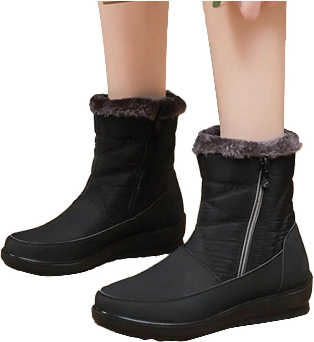 Womens Hiking Boots Waterproof Winter Boots Platform Ankle Shoes Cold Weather Warm Outdoor Boots Work Boots for Men
