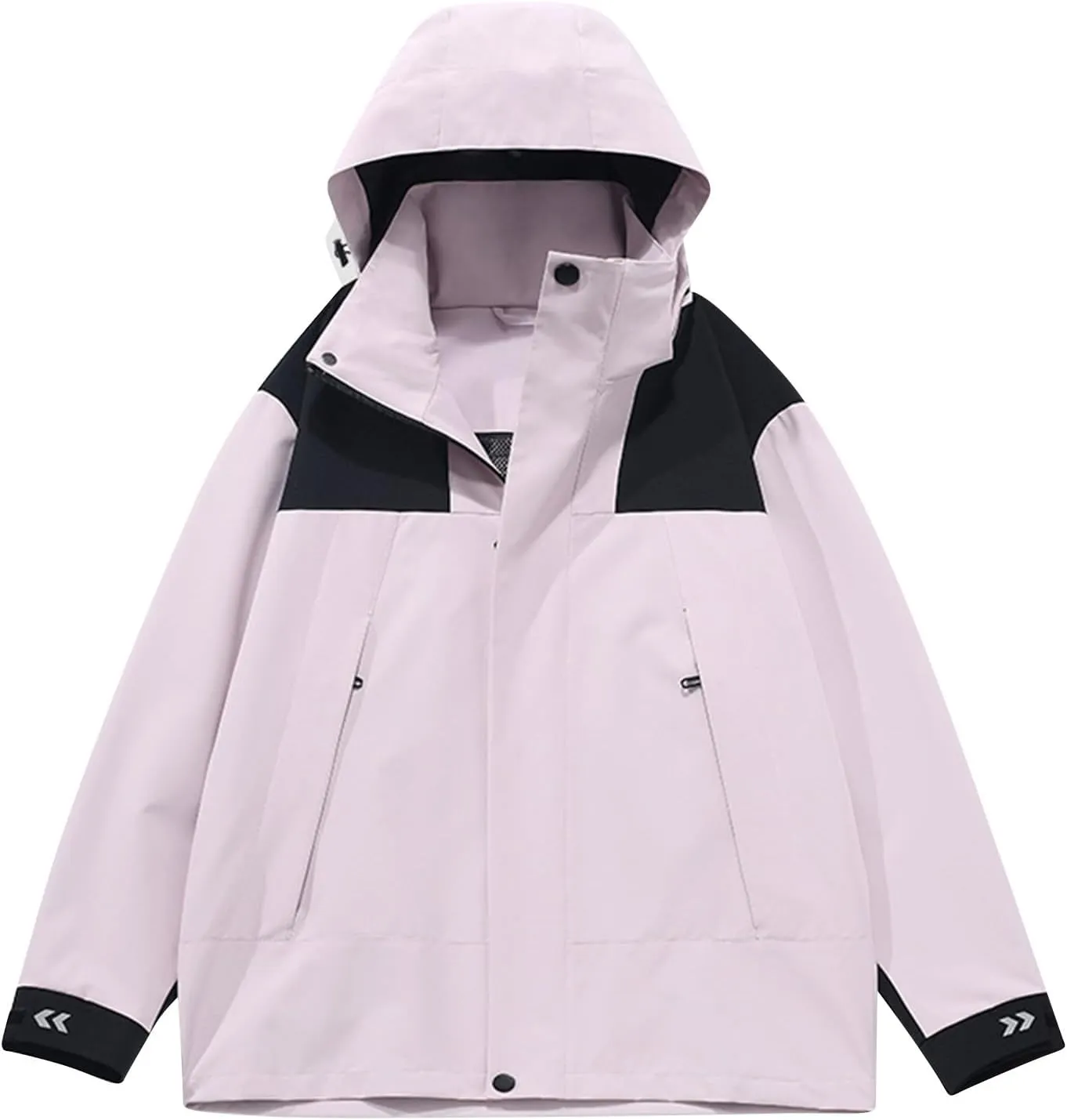 Womens Lightweight Waterproof Rain Jacket with Hood Windproof Windbreaker Raincoat Hiking Running Outdoor Travel