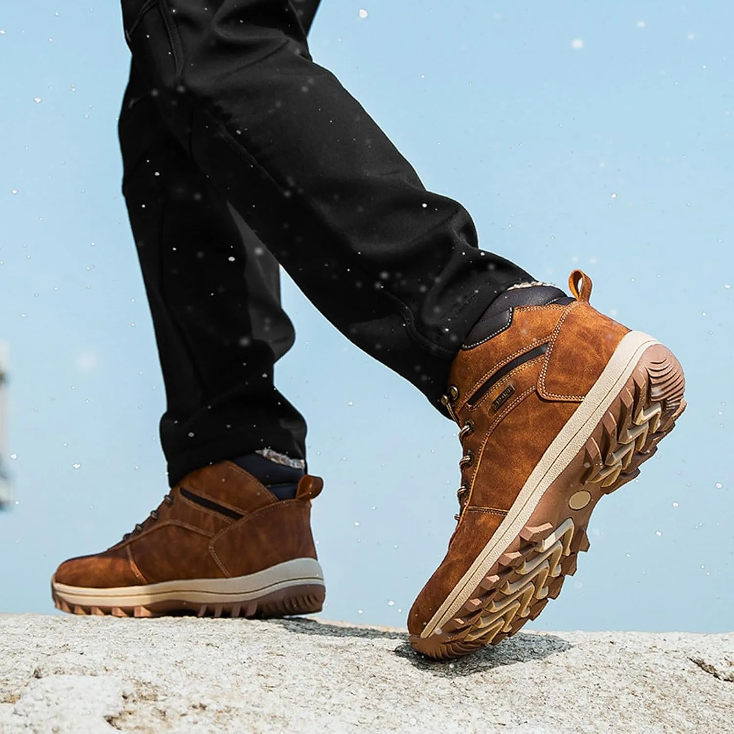 Womens Mens Winter Boots, Waterproof Hiking Boots Cold Weather Non Slip Boots Winter Work Boots for Men Duck Boots Women