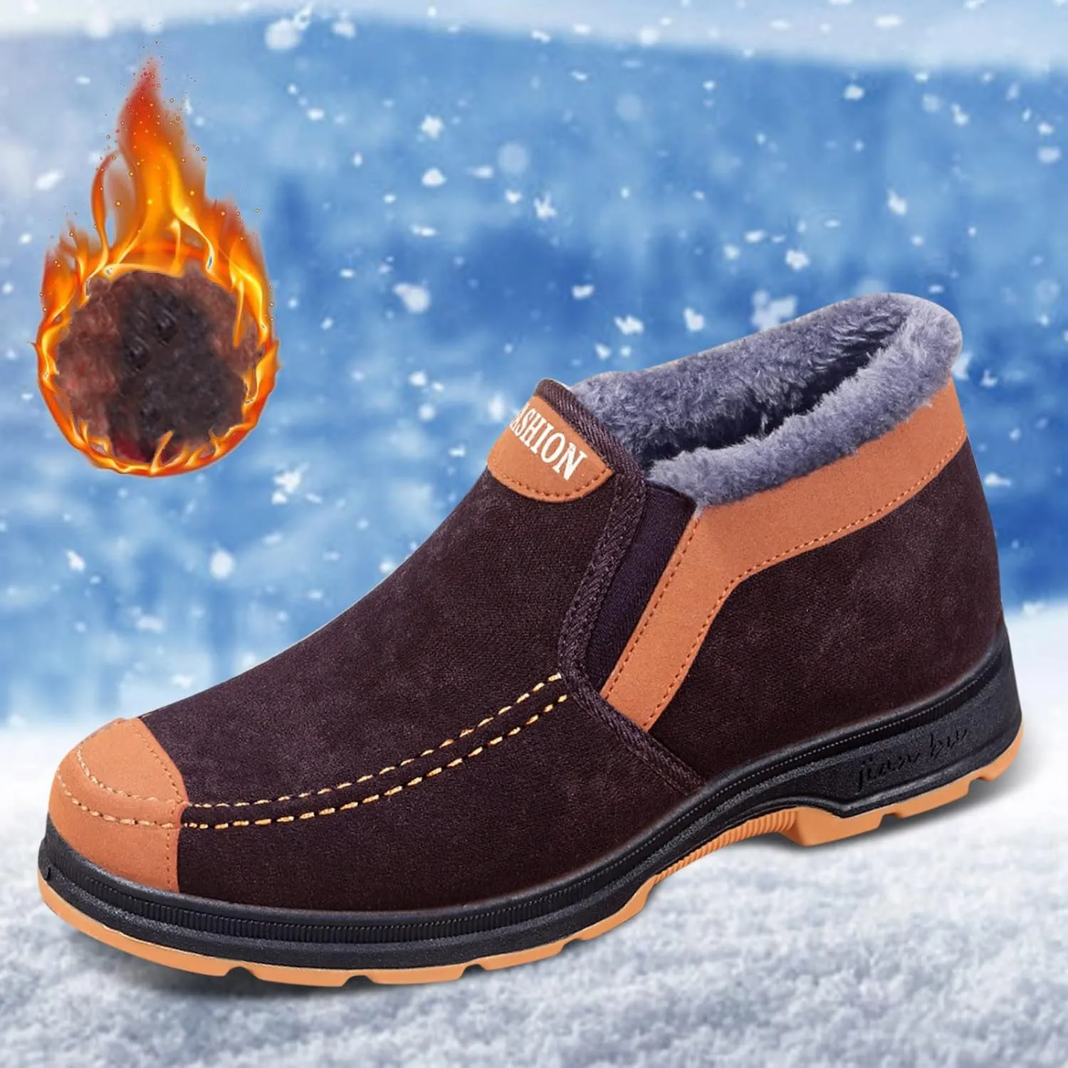 Women's Snow Boots Waterproof Insulated Knee High Waterproof Womens Winter Boots Winter Fur Boots Women Size 8 Mid Calf Winter Boots for Women with Fur Snow Shoes for Women Wide