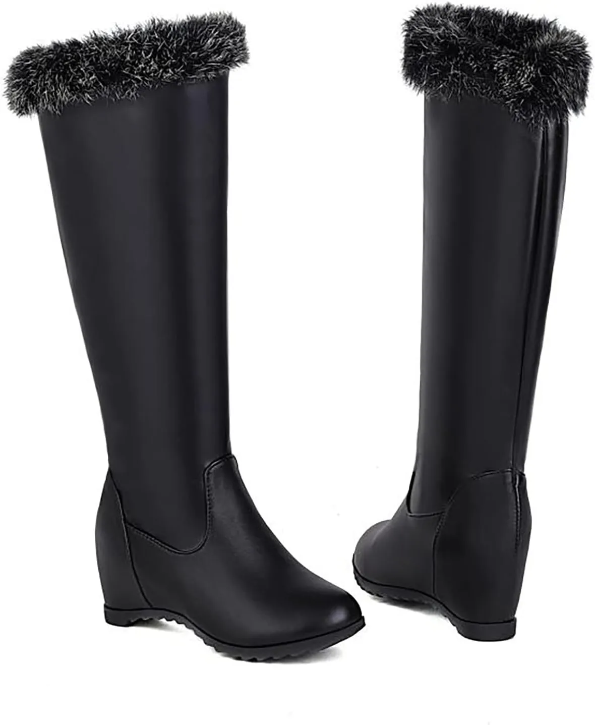 Womens Snow Boots Waterproof Snow Boots Comfortable Mid-Calf Boots Cold Weather Anti-Slip Outdoor Ankle Booties Work Boots