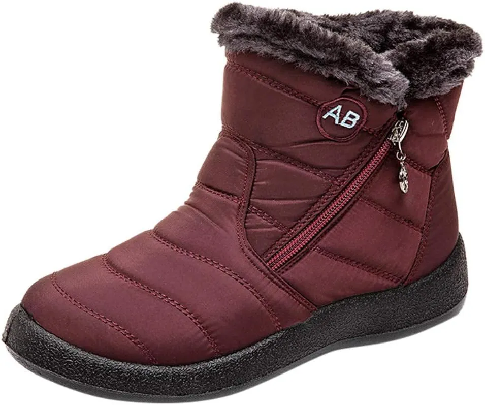 Womens Snow Boots Waterproof Wide Calf Womens Fall Fashion 2023 Boots Winter Winter Boots for Women Snow Womens Winter Hunting Boots Waterproof Insulated Botas Para Invierno Mujer Modernas