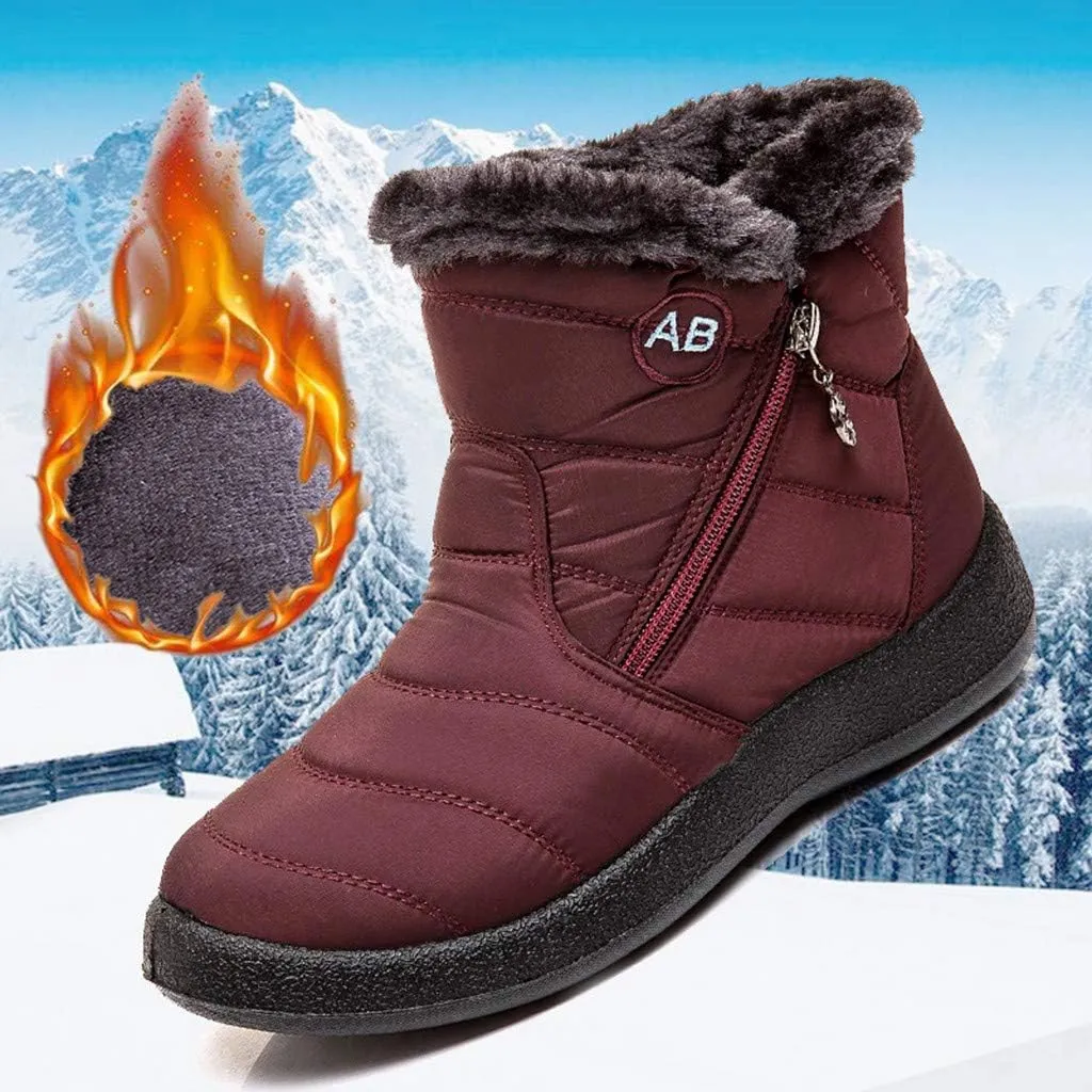 Womens Snow Boots Waterproof Wide Calf Womens Fall Fashion 2023 Boots Winter Winter Boots for Women Snow Womens Winter Hunting Boots Waterproof Insulated Botas Para Invierno Mujer Modernas
