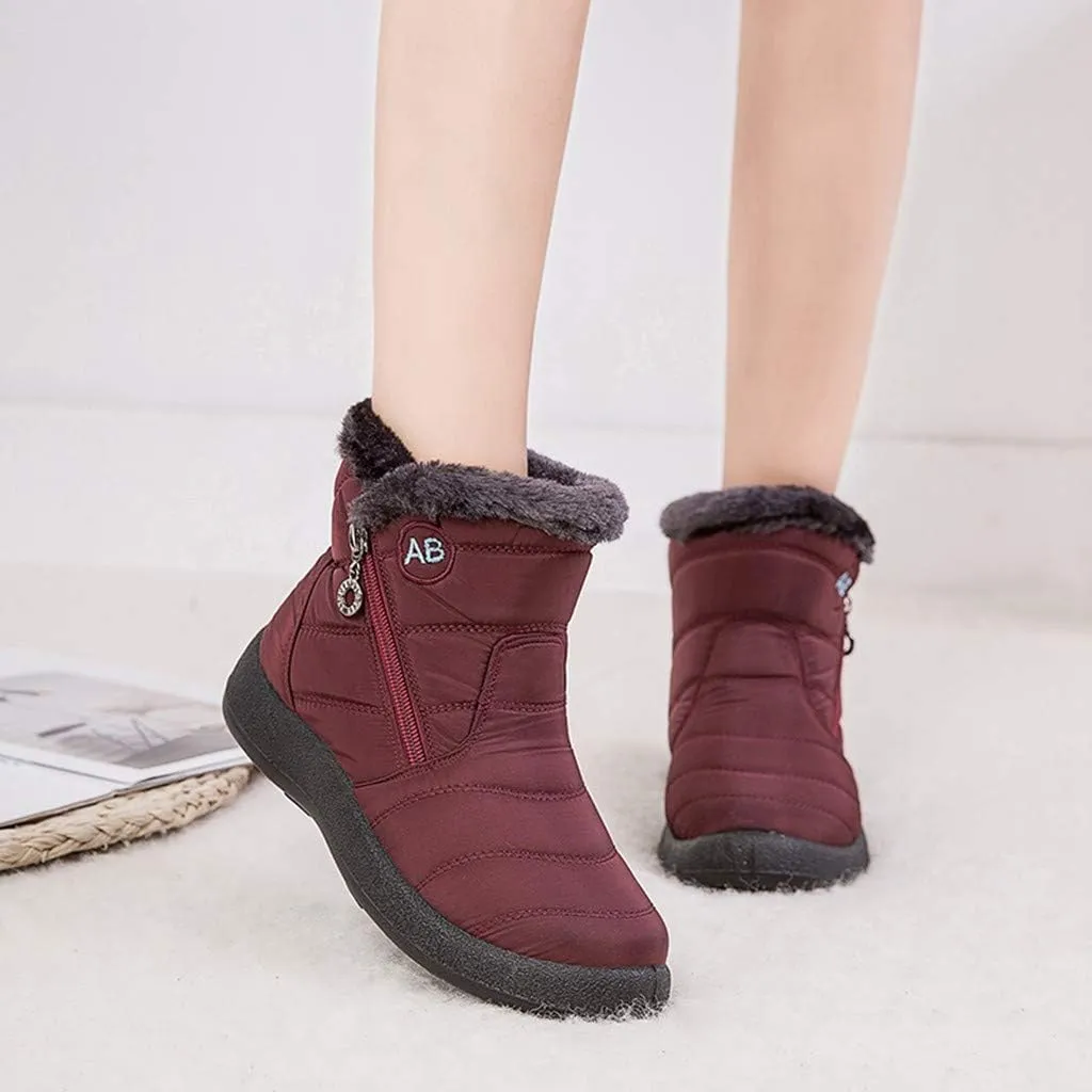 Womens Snow Boots Waterproof Wide Calf Womens Fall Fashion 2023 Boots Winter Winter Boots for Women Snow Womens Winter Hunting Boots Waterproof Insulated Botas Para Invierno Mujer Modernas