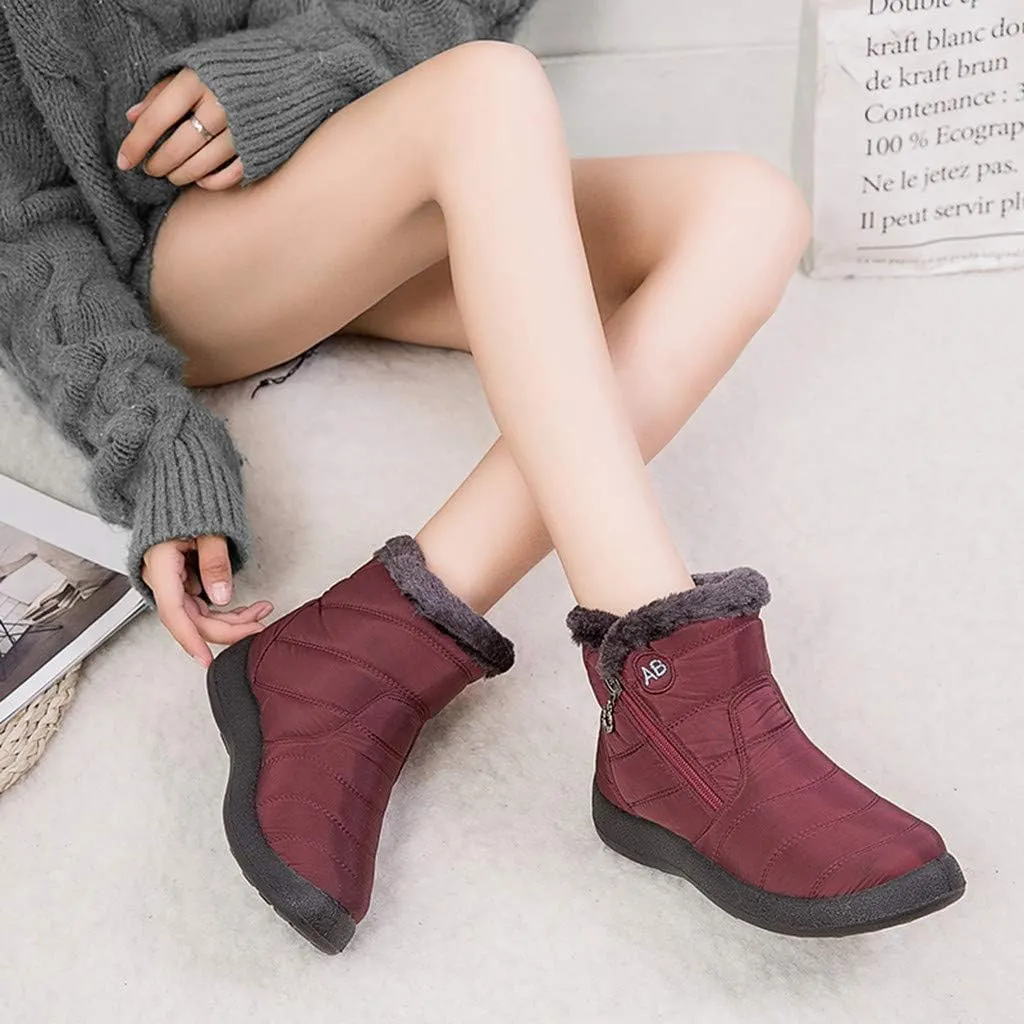 Womens Snow Boots Waterproof Wide Calf Womens Fall Fashion 2023 Boots Winter Winter Boots for Women Snow Womens Winter Hunting Boots Waterproof Insulated Botas Para Invierno Mujer Modernas