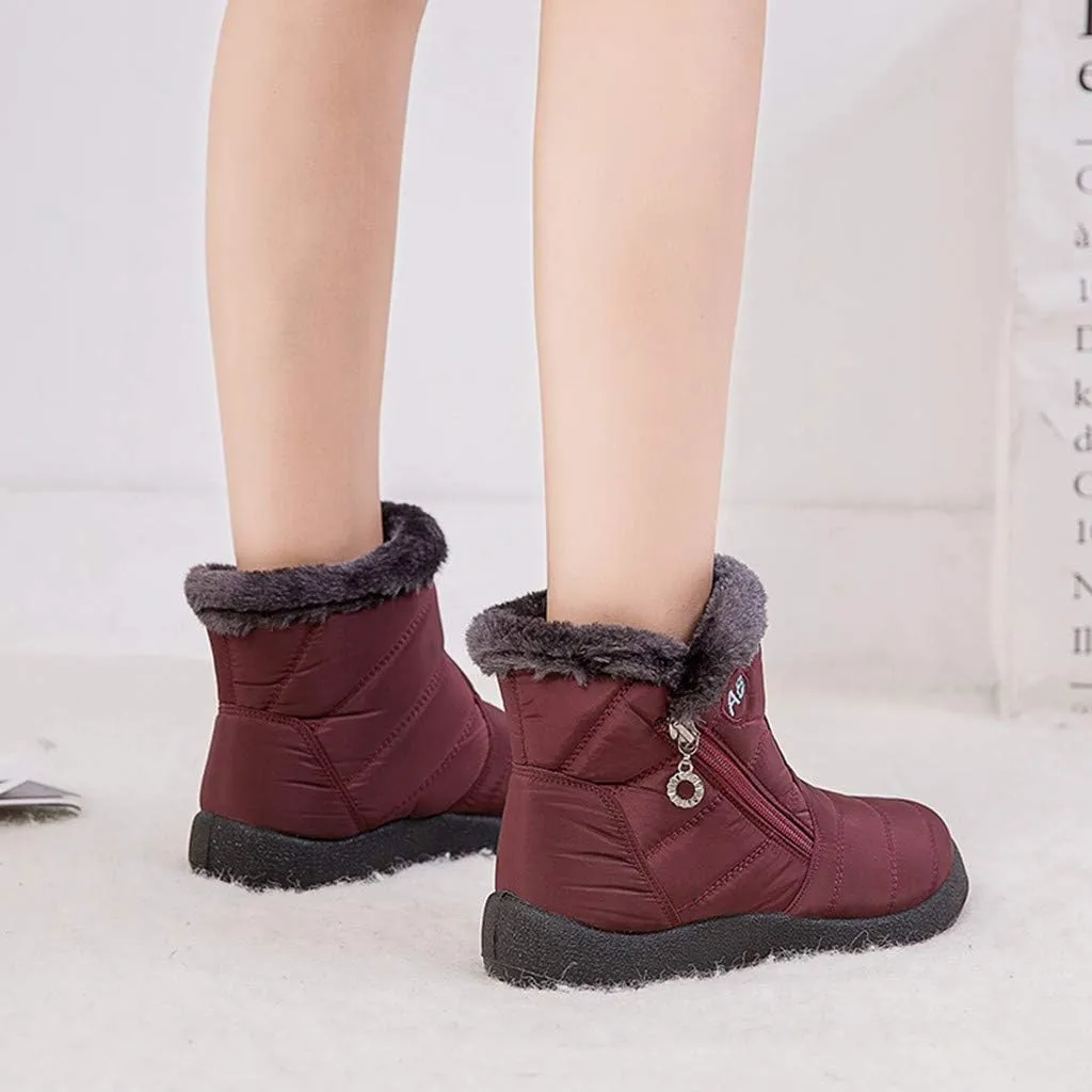 Womens Snow Boots Waterproof Wide Calf Womens Fall Fashion 2023 Boots Winter Winter Boots for Women Snow Womens Winter Hunting Boots Waterproof Insulated Botas Para Invierno Mujer Modernas
