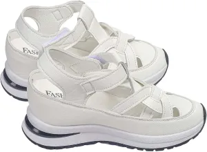 Women's Sports Sandals Dressy Summer Closed Toe Wedge Sandals Vintage Casual Hollow Out Orthopedic Shoes Comfortable Slip On Cushion Sneakers