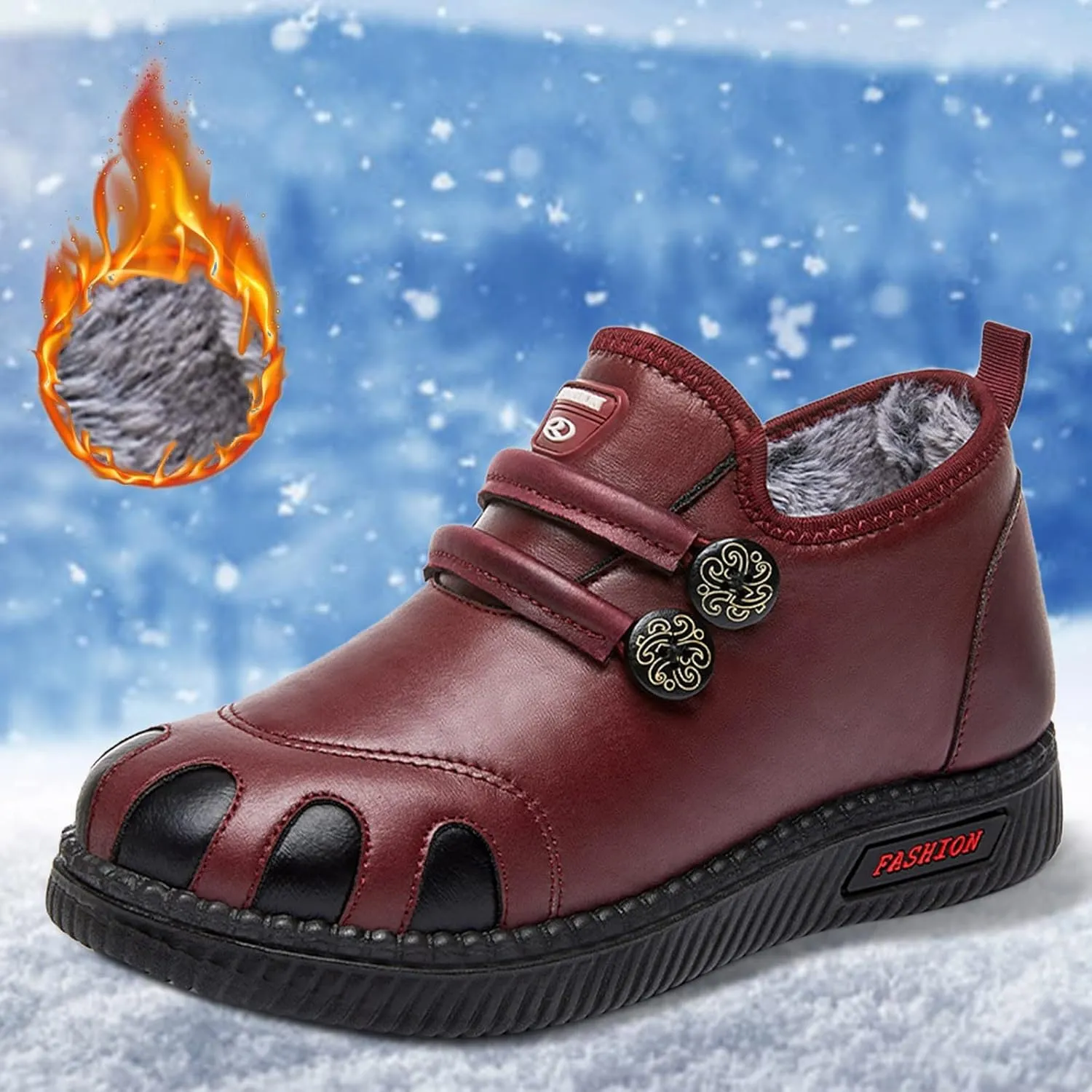 Women's Waterproof Snow Boots Snow Boots for Women Size 11.5 Womens Wide Width Snow Boots with Zipper Zapatos Para Nieve De Mujer Botas De Nieve De Invierno Para Mujer