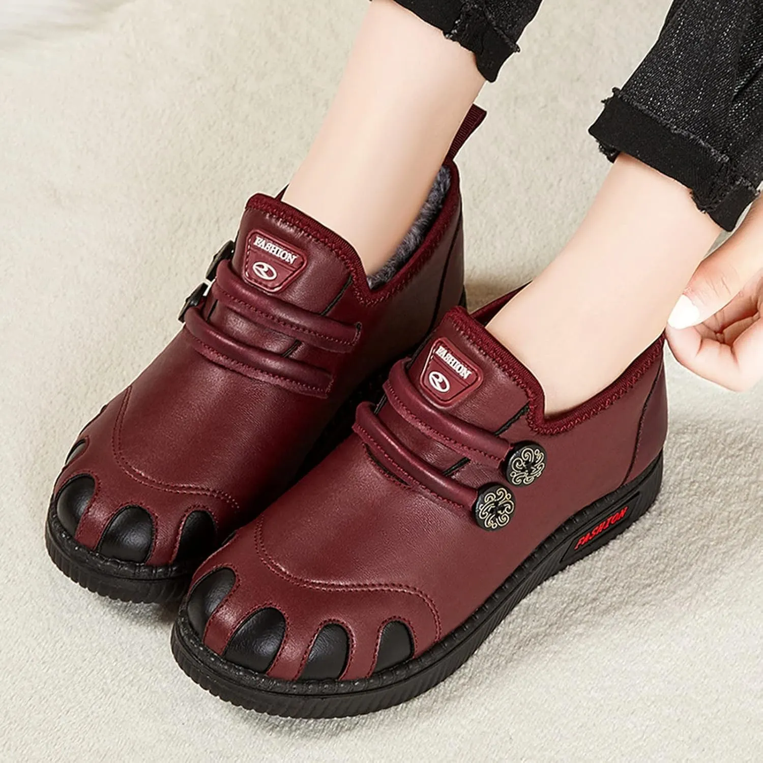Women's Waterproof Snow Boots Snow Boots for Women Size 11.5 Womens Wide Width Snow Boots with Zipper Zapatos Para Nieve De Mujer Botas De Nieve De Invierno Para Mujer