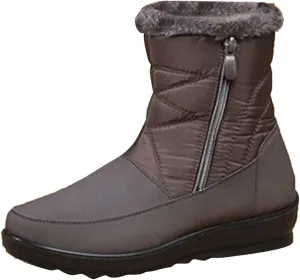 Womens Waterproof Winter Boots with Arch Support Wide Width Snow Boot Women Wide Women Winter Boots Slip on 8.5 Wide Snow Boots for Women with Zipper Women 9 Wide Winter Boot
