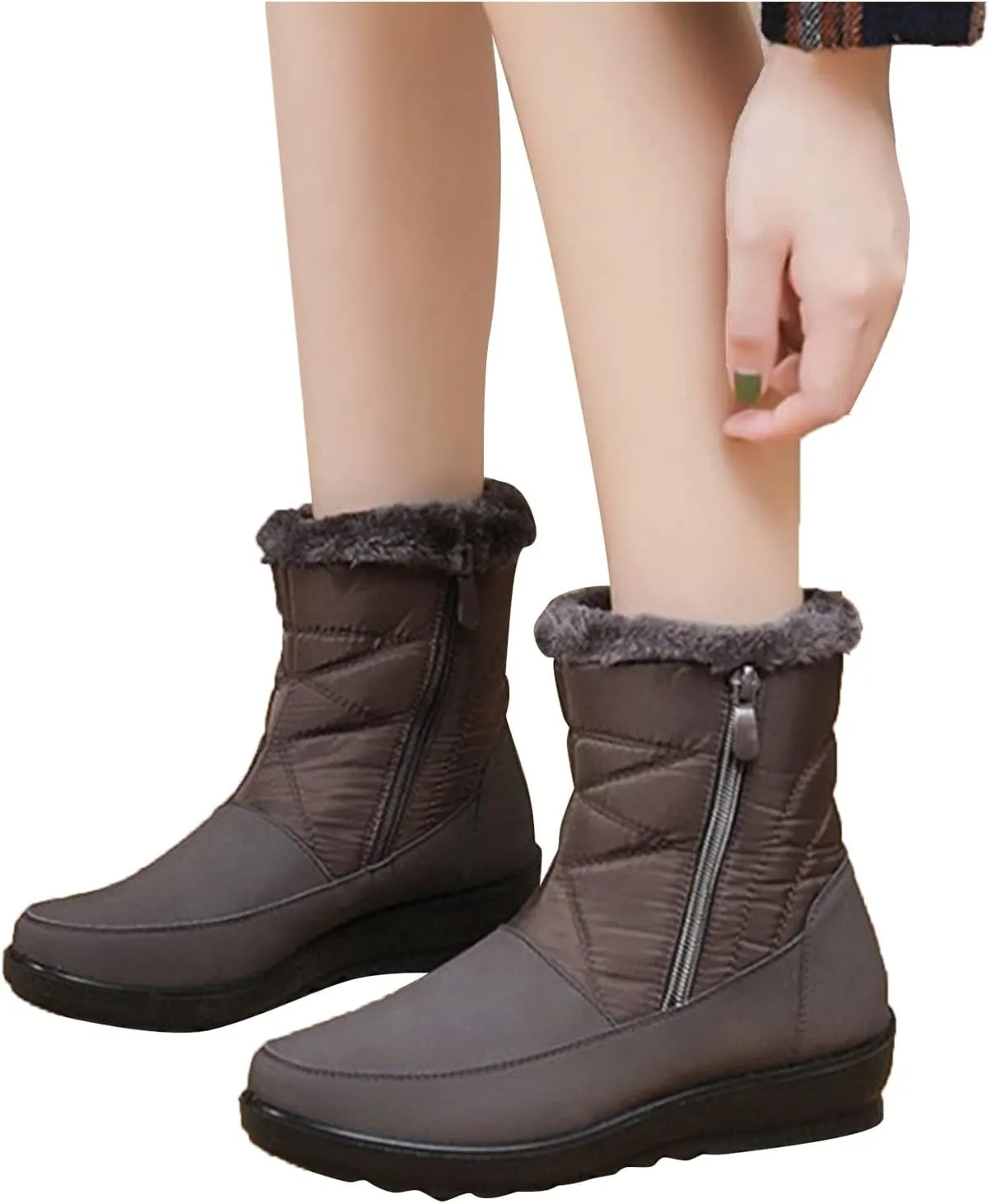 Womens Waterproof Winter Boots with Arch Support Wide Width Snow Boot Women Wide Women Winter Boots Slip on 8.5 Wide Snow Boots for Women with Zipper Women 9 Wide Winter Boot