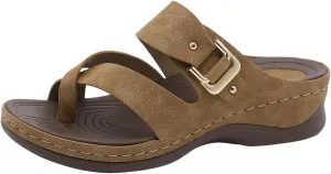 Women's Wedge Platform Flip Flops Summer Fashion Casual Open Toe Solid Color Hollow Out Comfortable Dressy Shoes Slip on Cushion Footbed Walking Orthopedic Beach Outdoor Casual Sandals