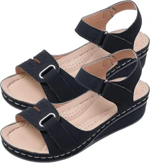 Women's Wedge Sandals Platform Comfortable Arch Support Orthopedic Ankle Strap Shoes Summer Walking Open Toe Sandals