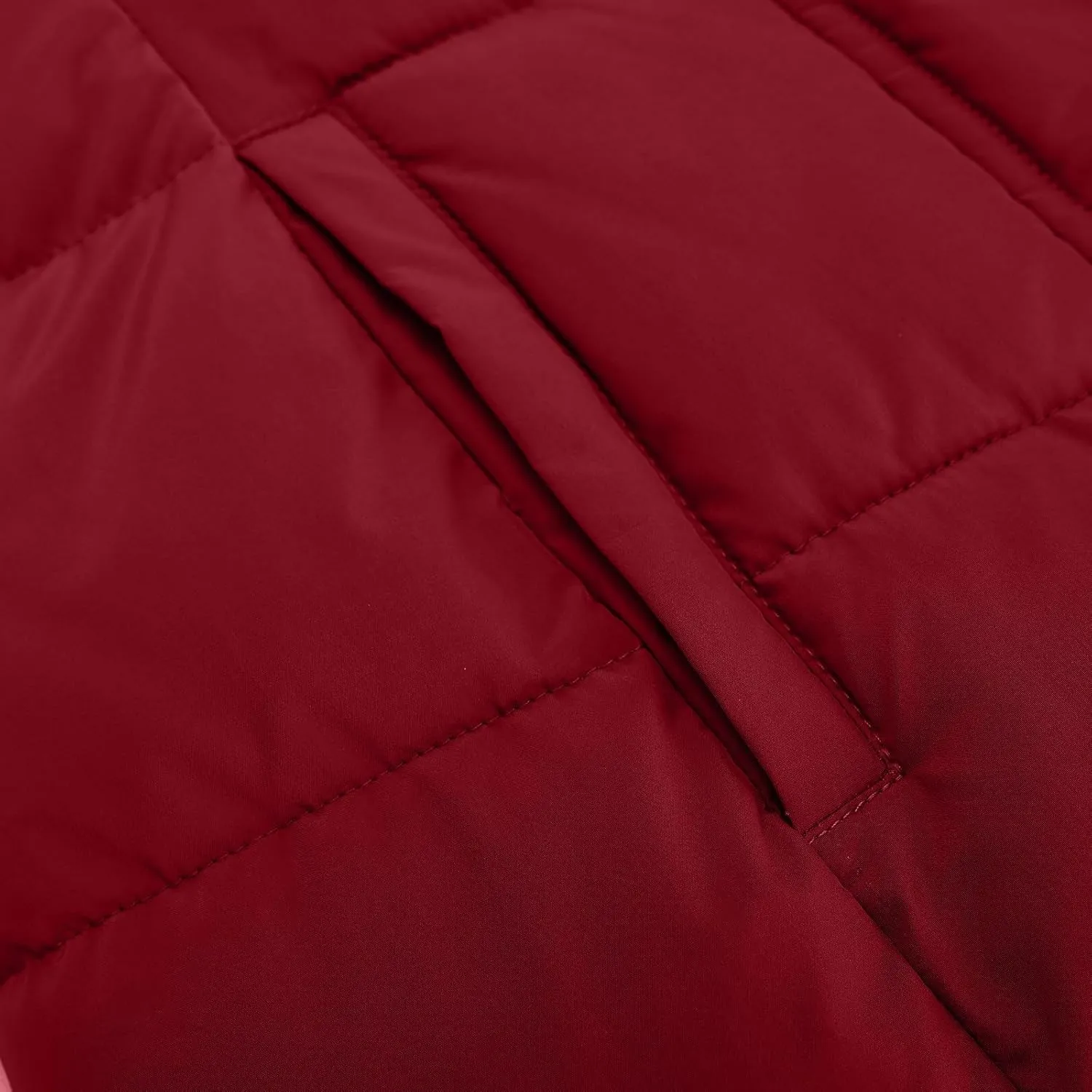 Womens Winter Coats Fleece Lined Hood Full Zip Quilted Jackets Casual Thicken Thermal Windproof Outerwear with Pocket