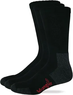 Wrangler Riggs Mens Cotton Crew Work Boot Socks 3 Pair Pack
