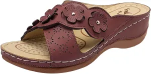 ZSpzx Womens Wedge Orthopedic Flip-Flops Sandals with Arch Support Open Toe Comfortable Walking Sports Sandals for Women 2025 Dressy Summer Womens Sandals Cushion Footbed Platform Sandals